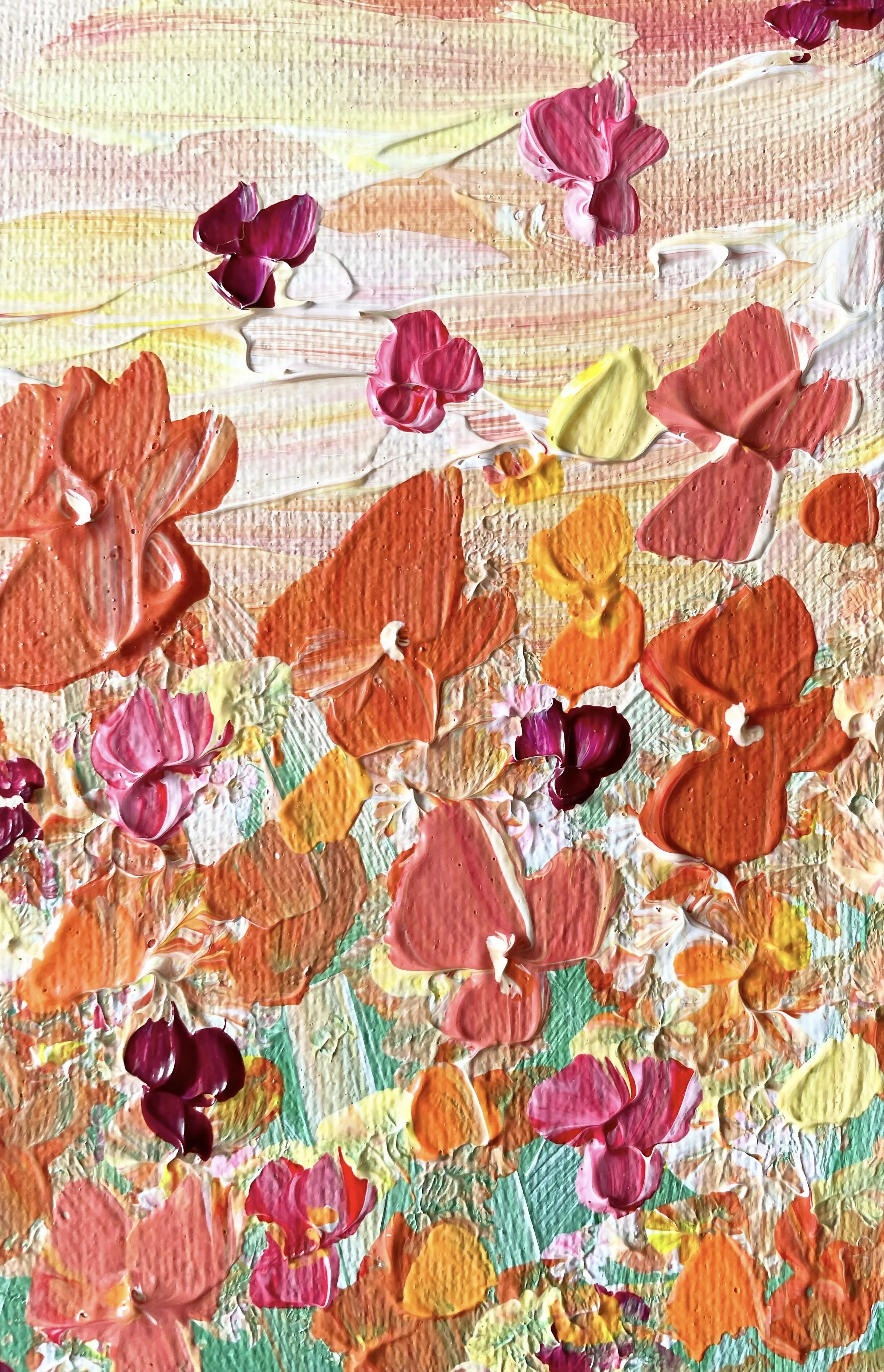 Autumn Sunsets 2 - Original Acrylic Painting - Image 3