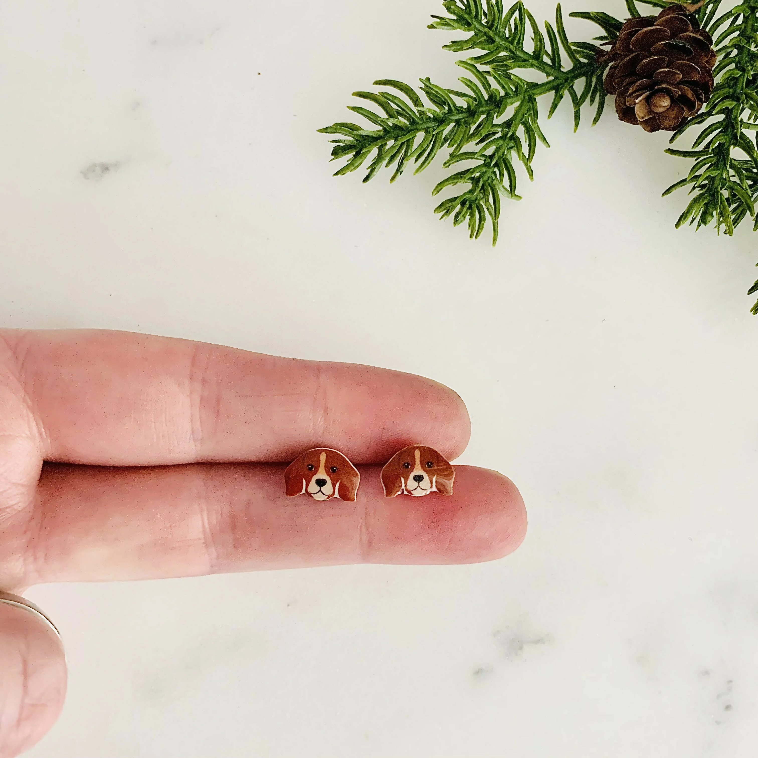 Beagle Dog Stud Earrings - Image 5