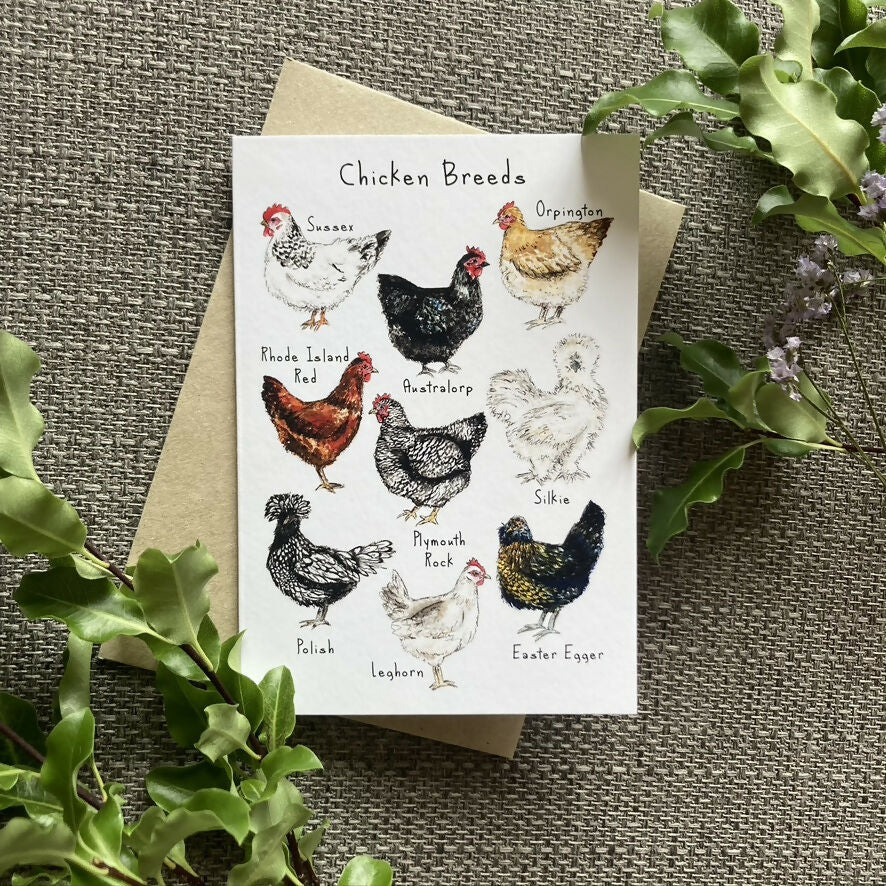 Chicken Breeds Greetings Card - Image 3