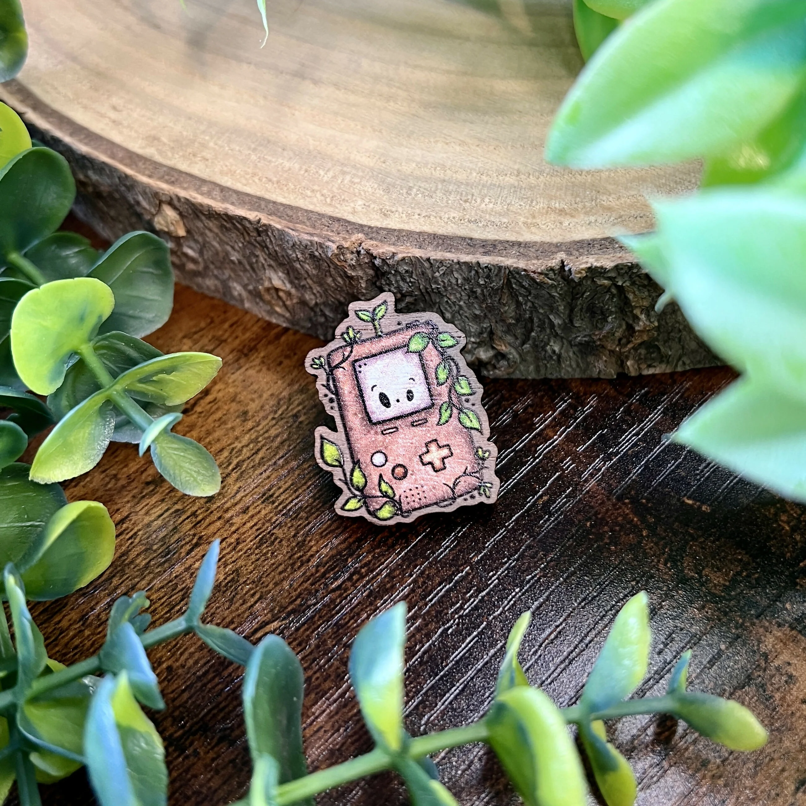 Cosy Retro Gamer Wooden Pin - Image 3