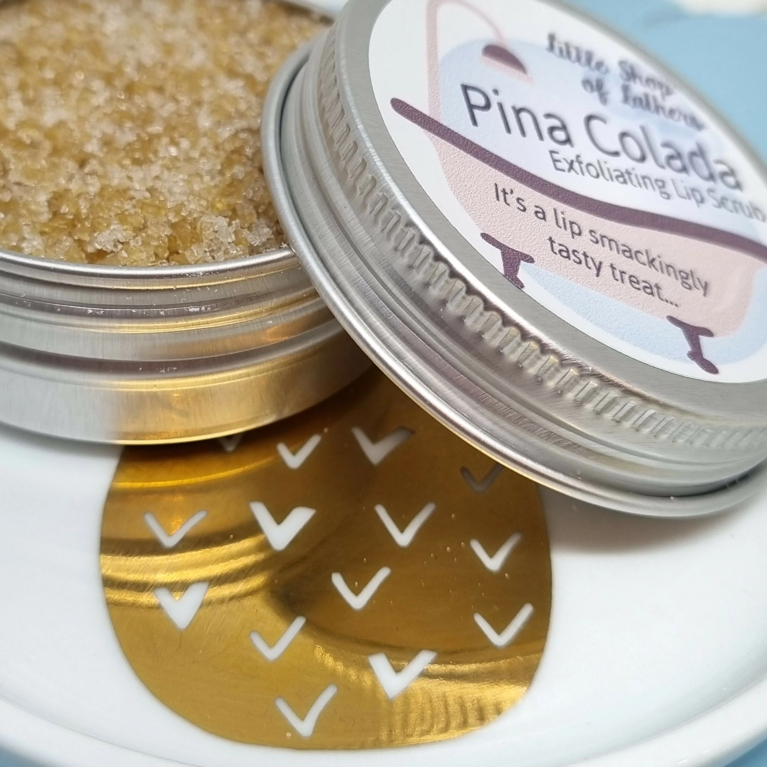 Happy Hour - Pina Colada Lip Balm and Lip Scrub Set - Cocktail Inspired Pampering! - Image 3