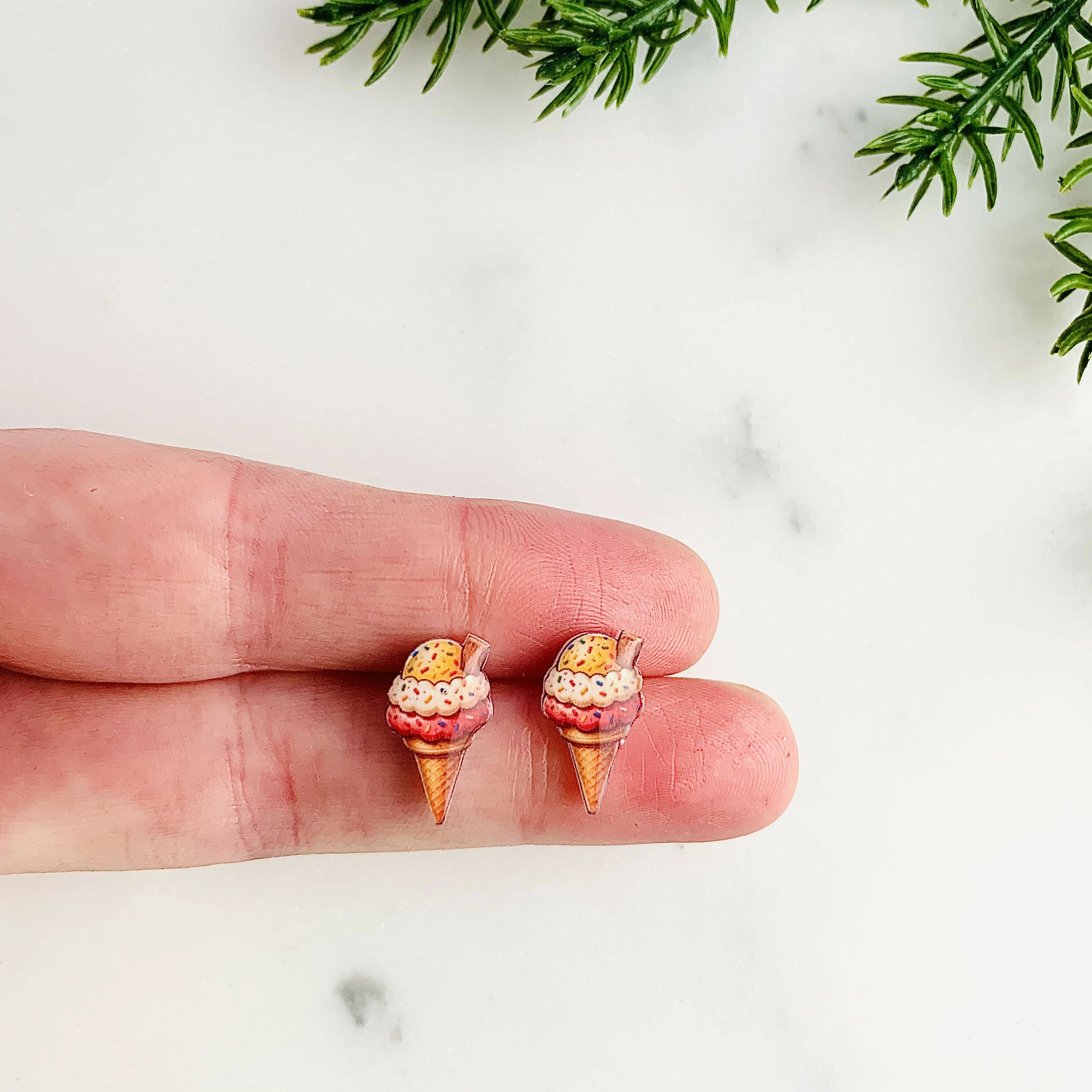 Ice Cream Cone Stud Earring - Image 5