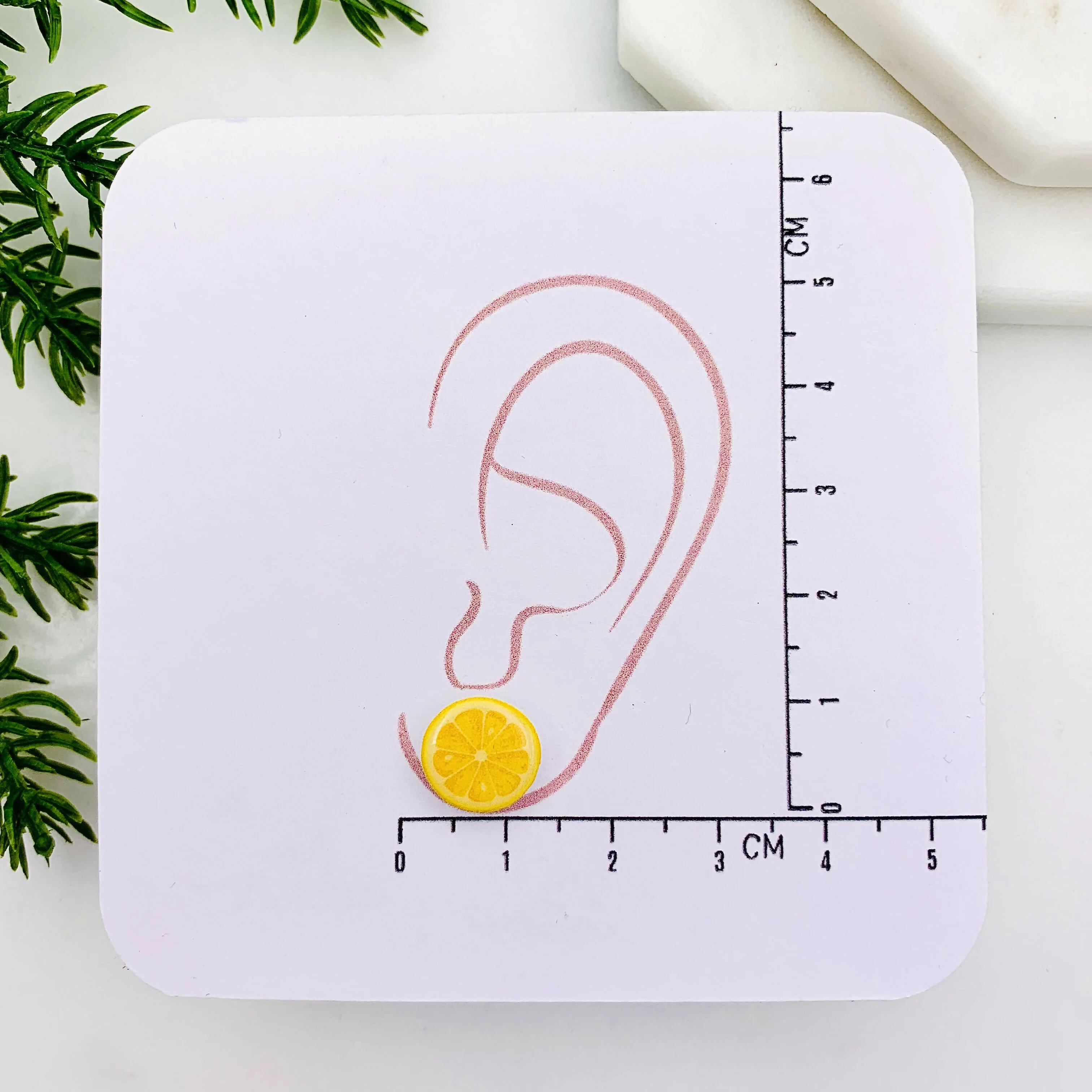 Lemon Slice Stud Earring - Image 3