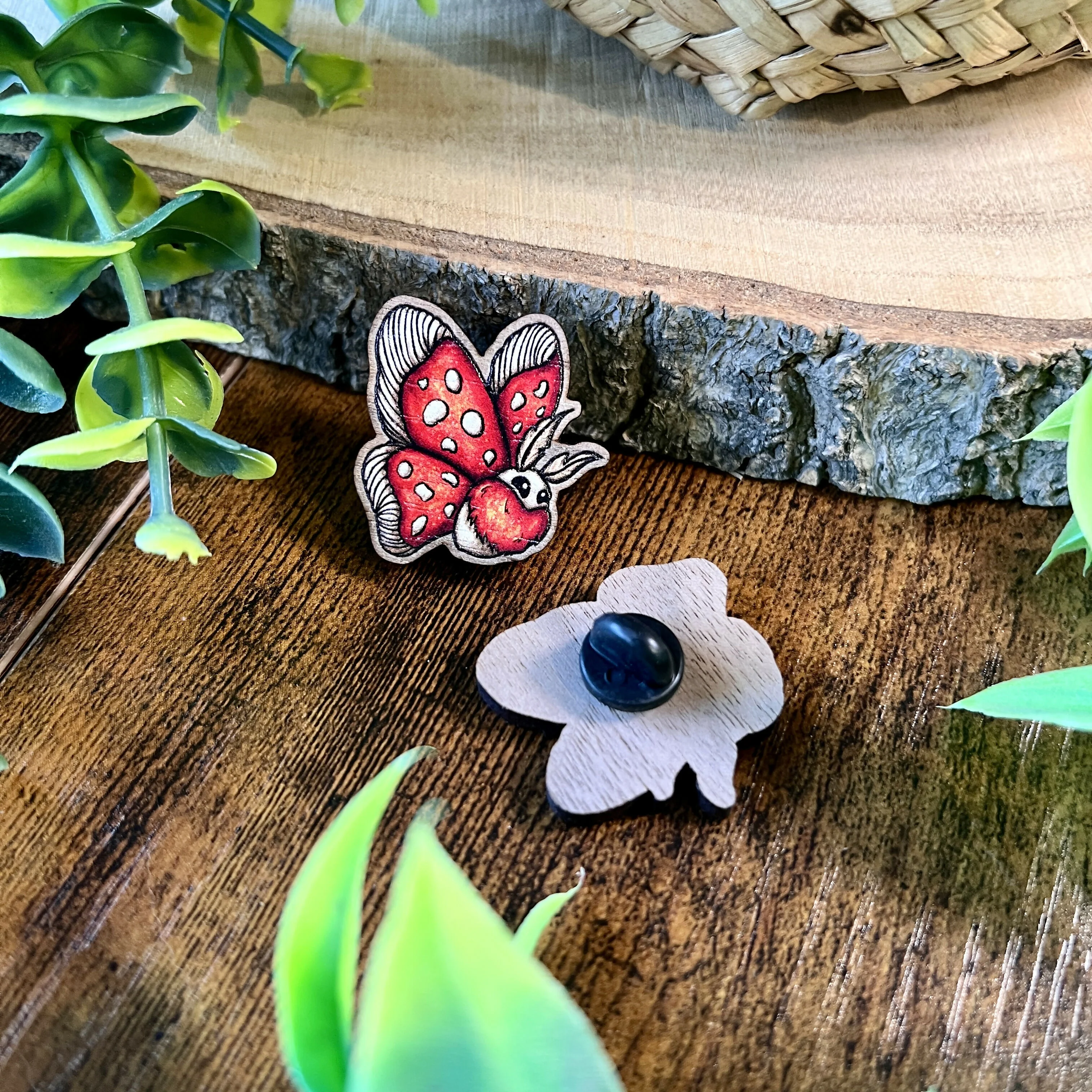 Mushie Moth Wooden Pin - Image 4