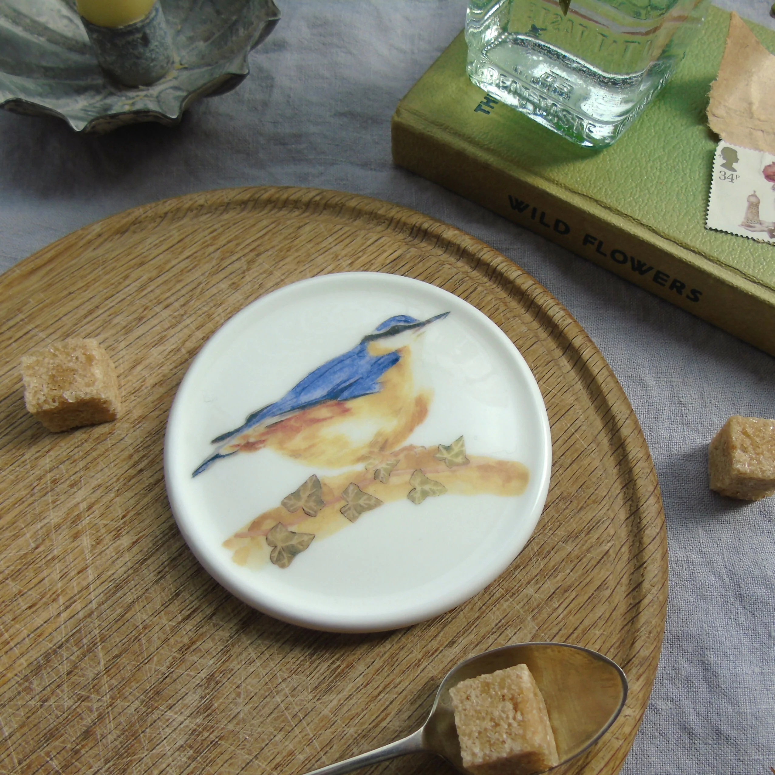 Nuthatch Bone China Coaster - Image 4