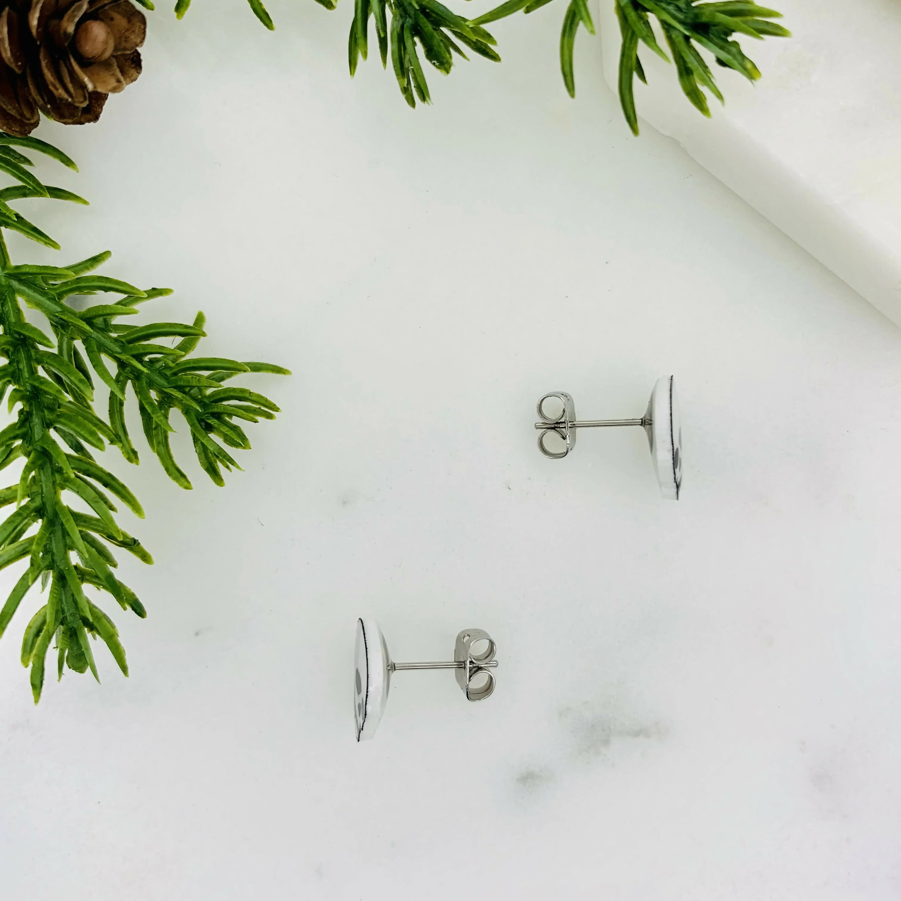 Panda Face Stud Earrings - Image 4