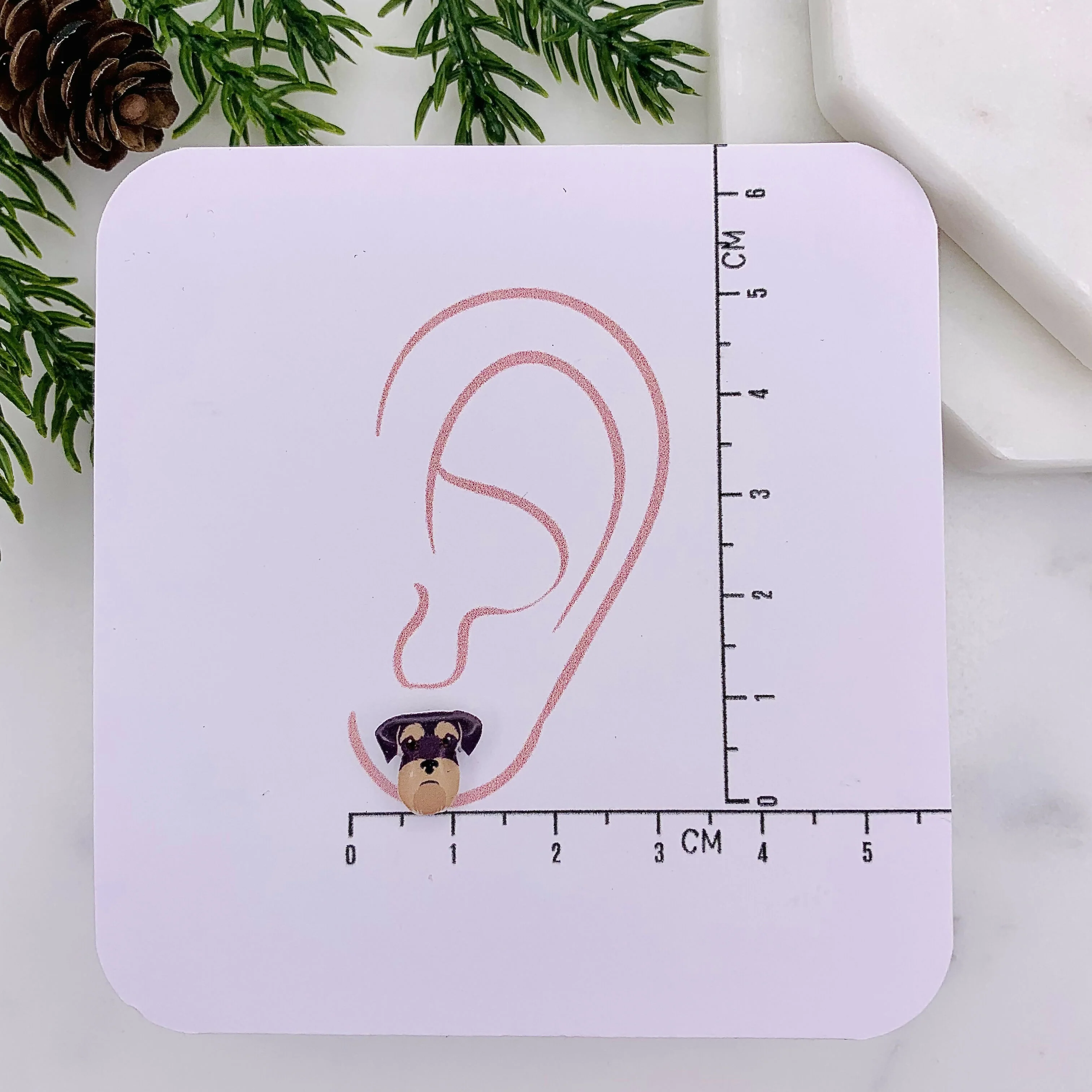 Schnauzer Dog Stud Earrings - Image 3