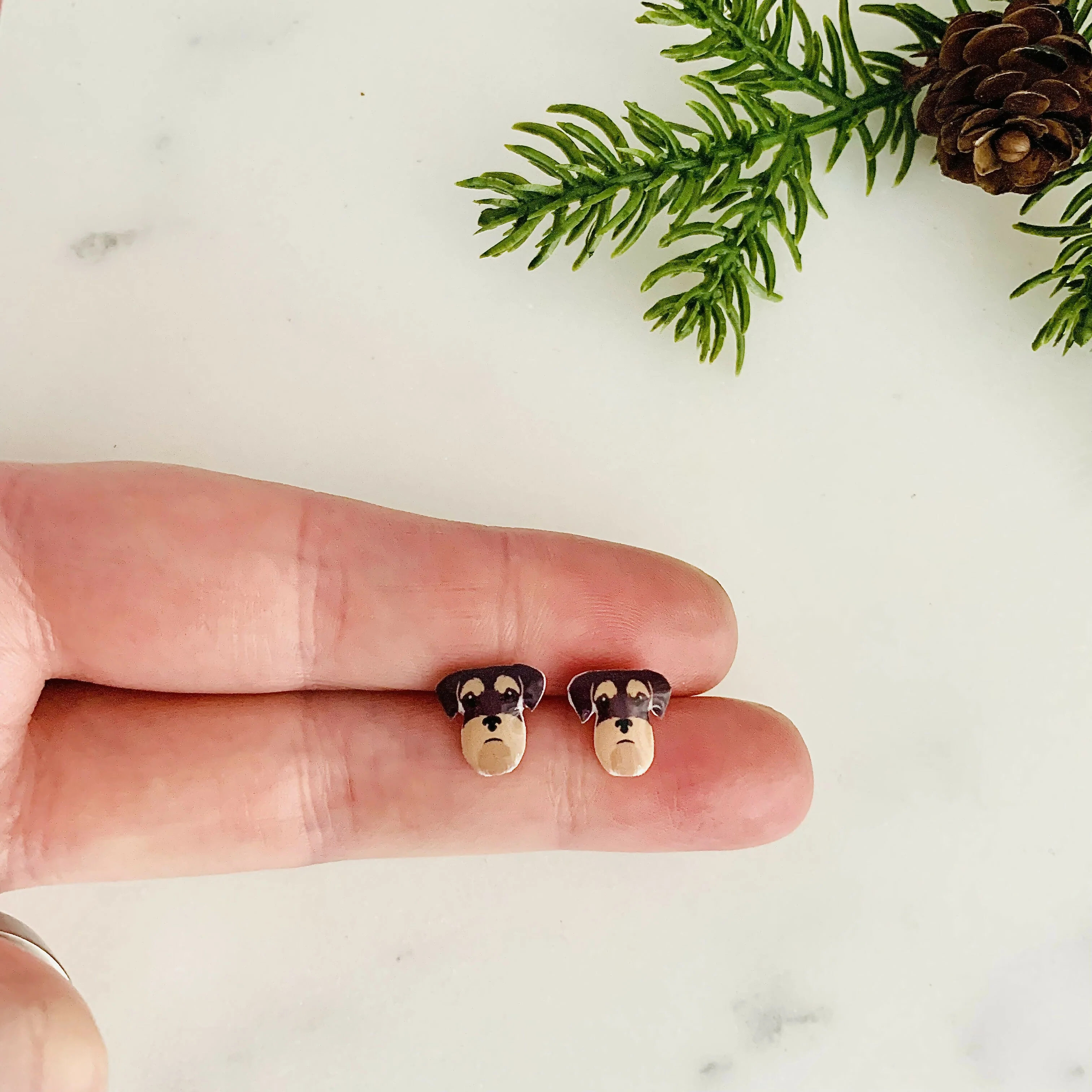 Schnauzer Dog Stud Earrings - Image 5