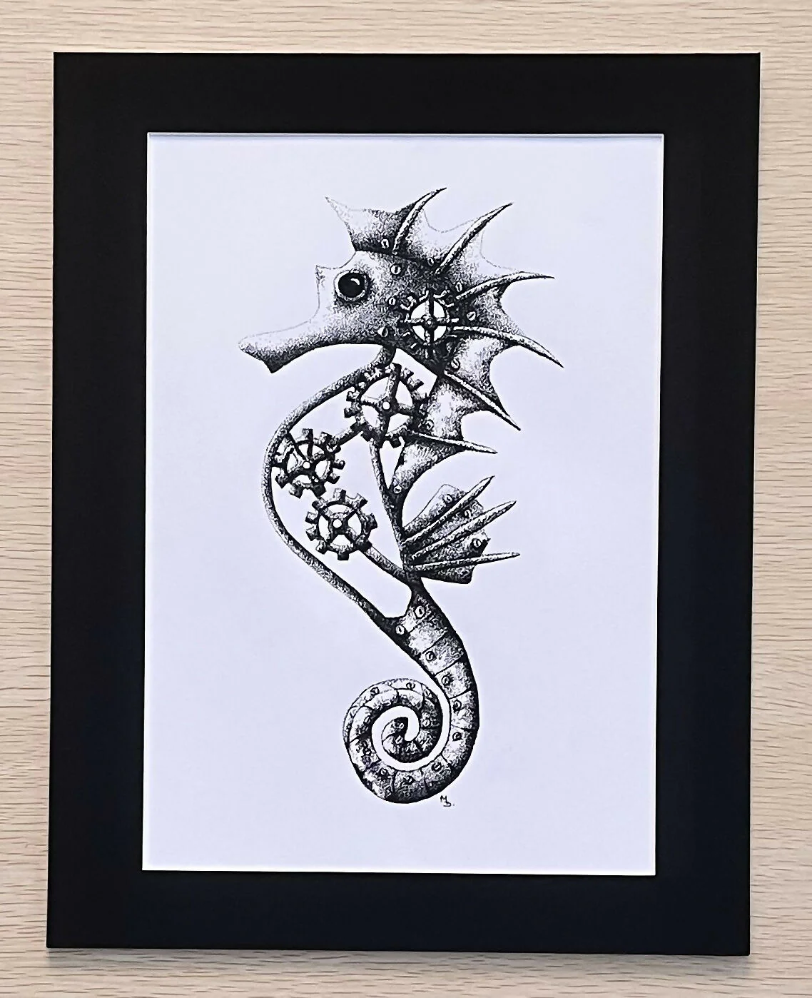 Steampunk Seahorse Print - Image 4